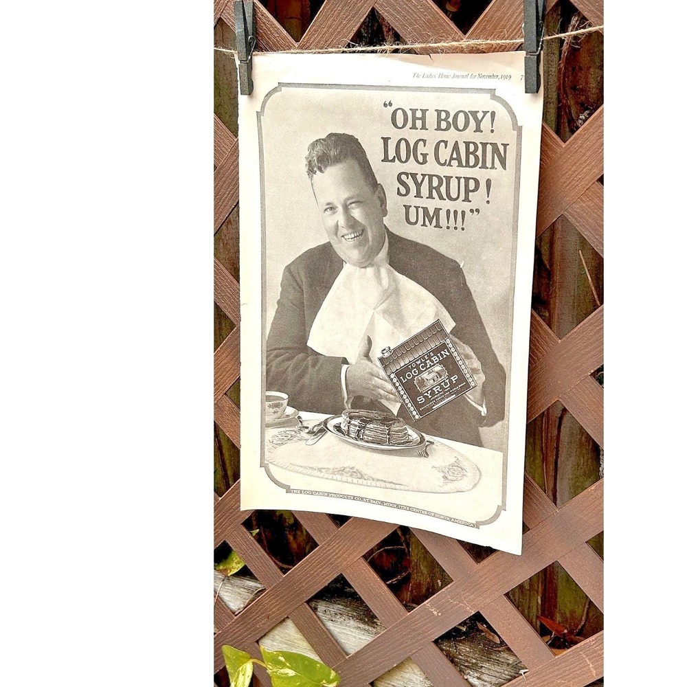 Vintage 1919 TOWLE'S LOG CABIN Syrup Pancake Waffle Kitchen Ephemera Print Ad - Picture 4 of 8